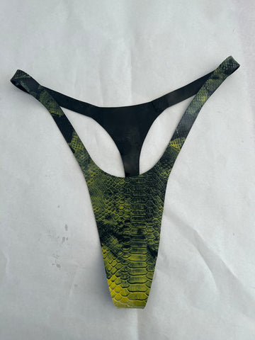 MEDIUM Yellow Snake Thong