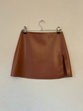 Rose Gold Slit Mini Skirt