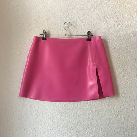 Bubblegum Pink Slit Mini Skirt (sizes S, M)