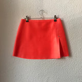 Neon Orange Slit Mini Skirt (ONLY 1 SIZE S)