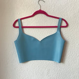 Baby Blue Sweetheart Crop Top (ONLY 1 SIZE L)