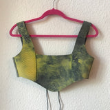Yellow Snake Corset Top (ONLY 1 SIZE XS)