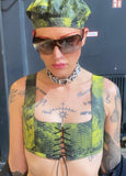 Yellow Snake Corset Top (ONLY 1 SIZE XS)