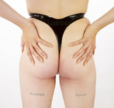 Black Pouch Thong