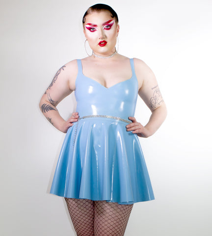 Baby Blue Sweetheart Crop Top