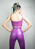 Sheer Lilac Sweetheart Crop Top